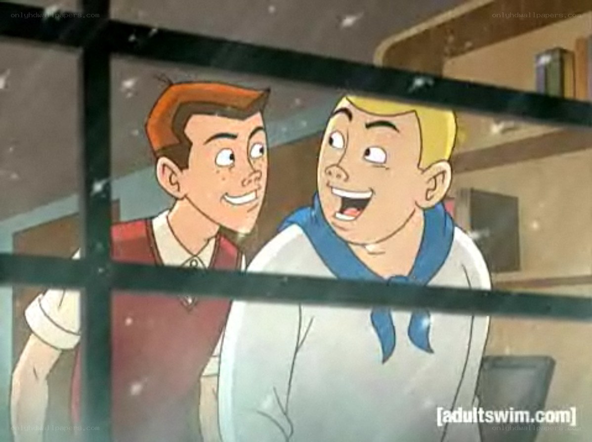 two boys looking out window