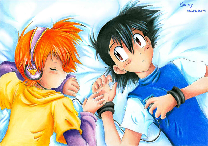 Two Boys Lying Down