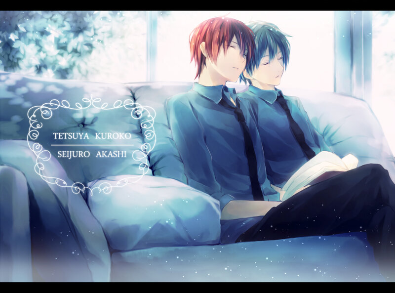 Two Boys on a Couch — Blue