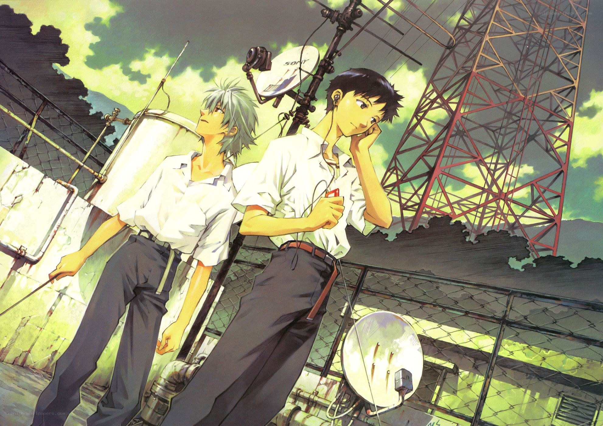 Two boys on a rooftop