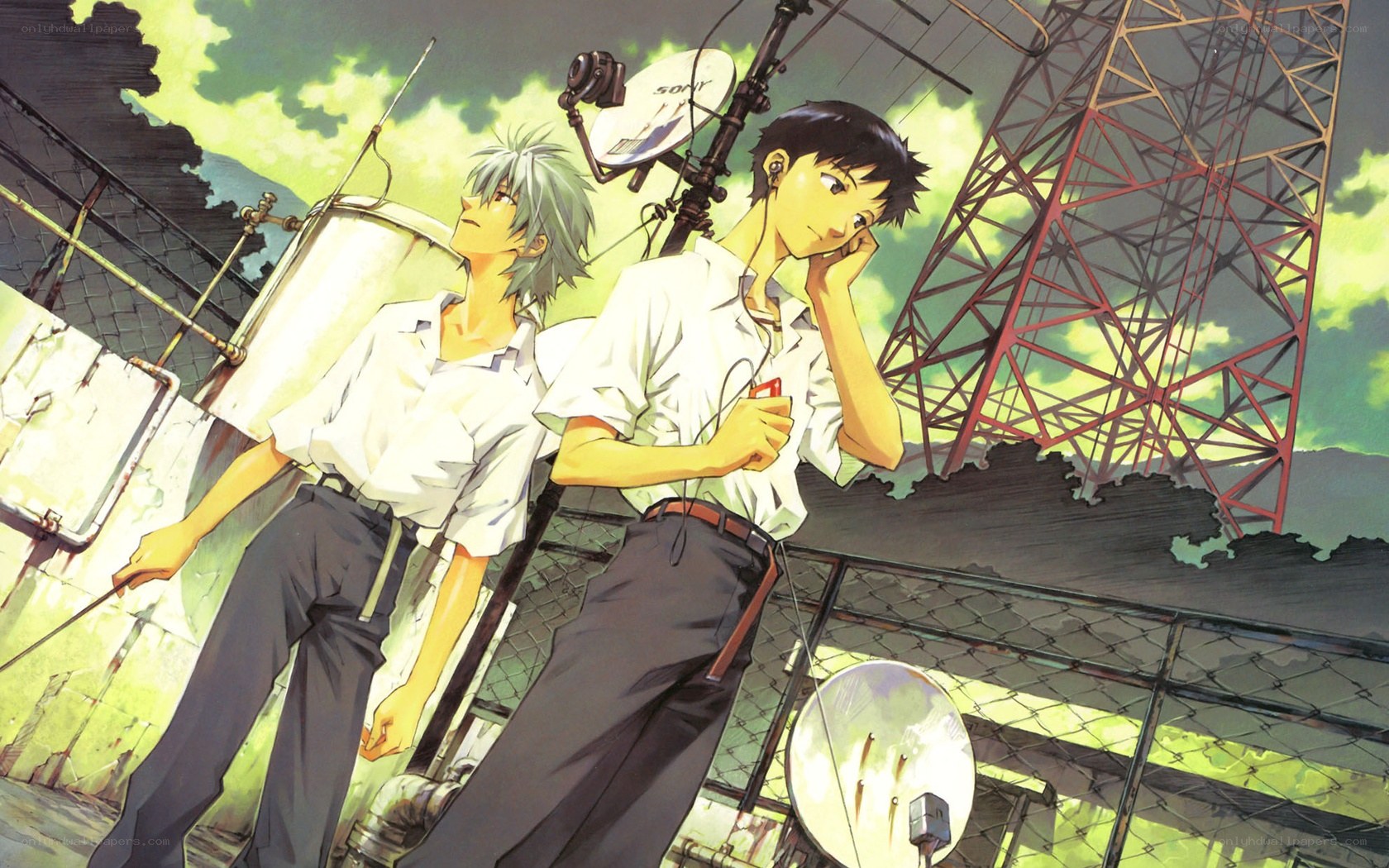 two boys on a rooftop