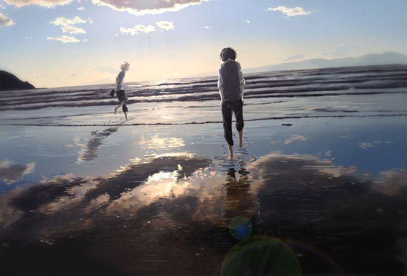 Two Boys on Beach