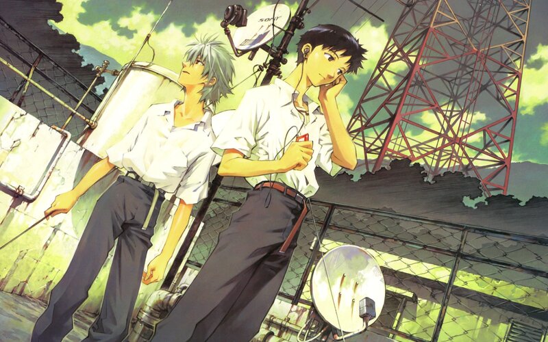 Two Boys on Rooftop — Green, Calm