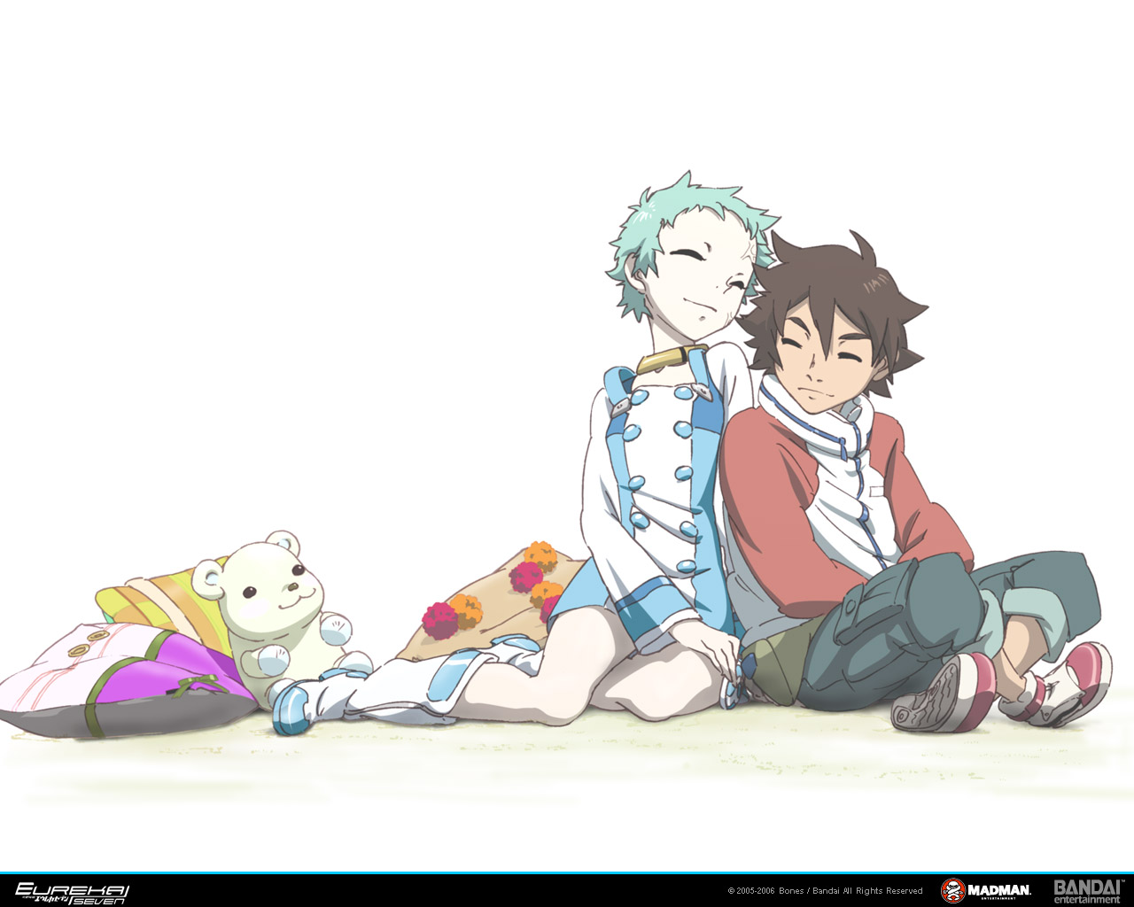 two boys resting together