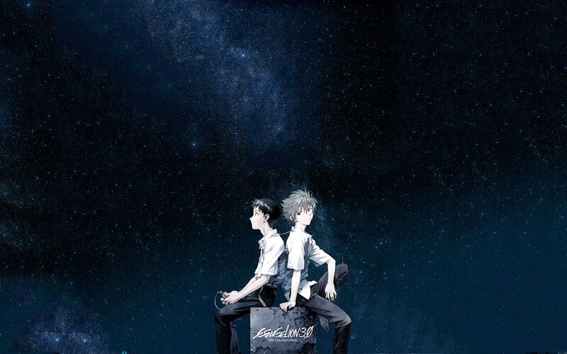 Two Boys Sitting Back-to-back — Blue, Serene