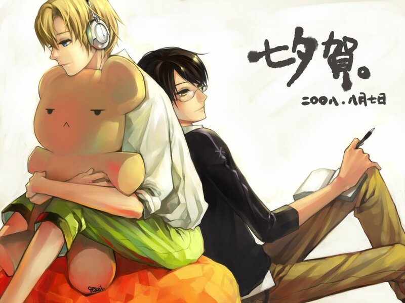 Two Boys Sitting Together