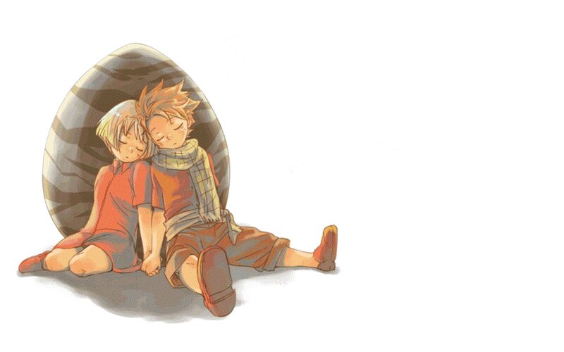 two boys sleeping together