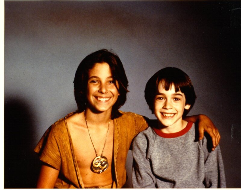 Two boys smiling together