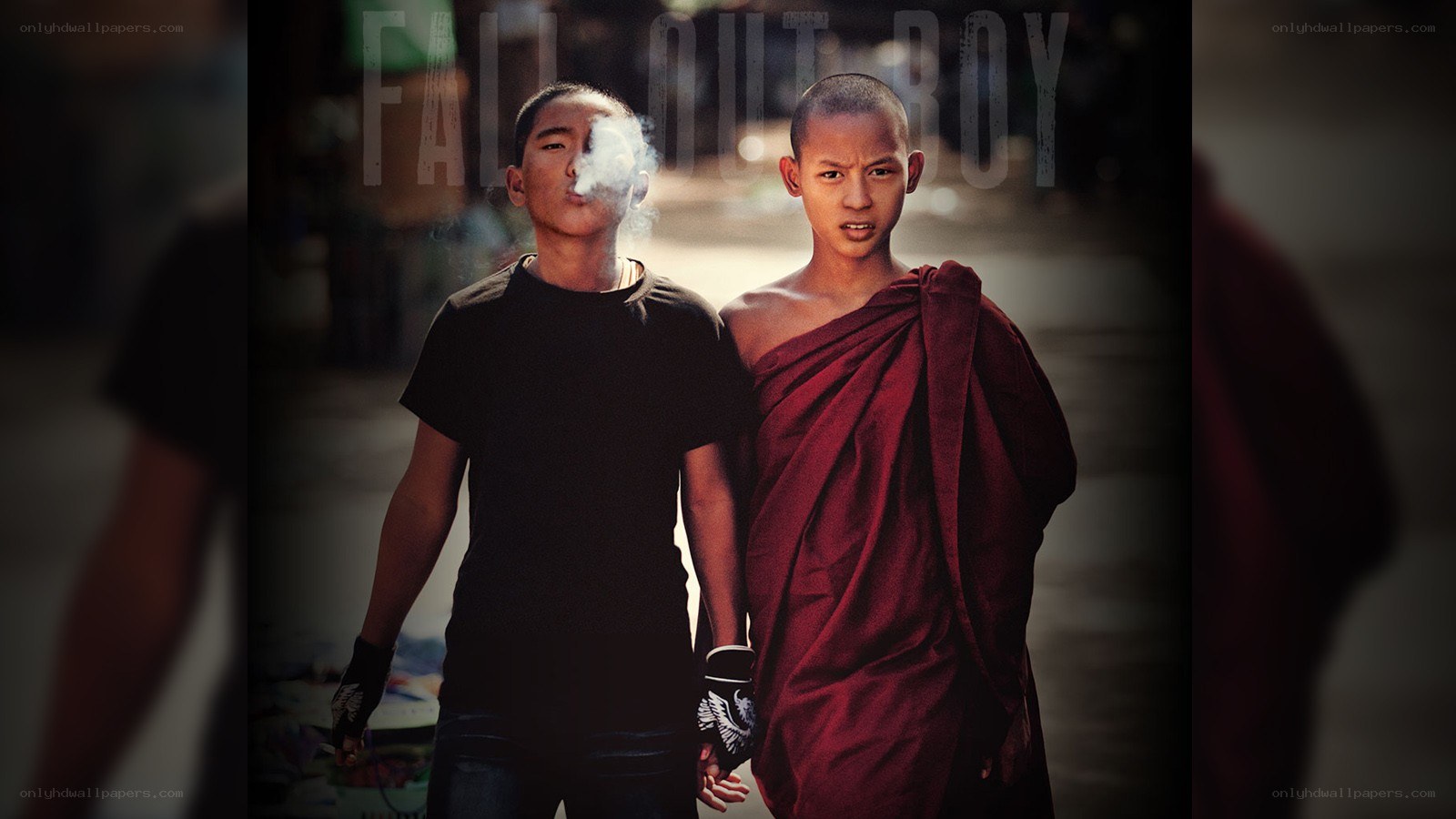 Two boys standing together