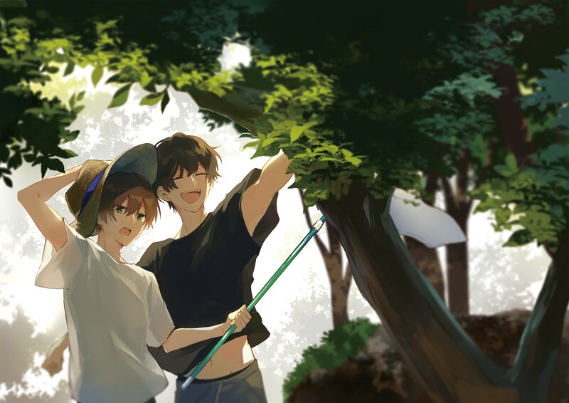 Two Boys under Tree