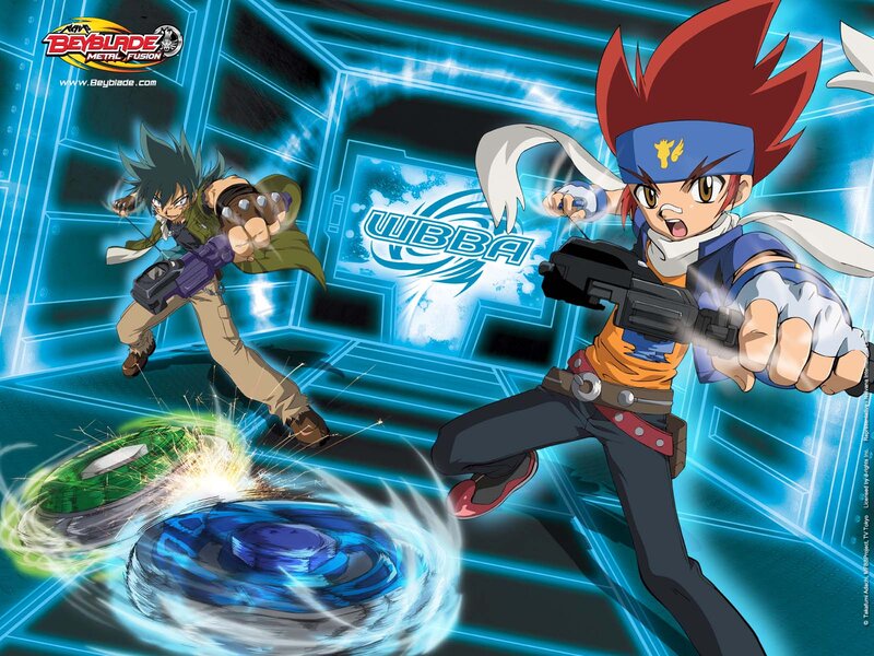 Two Boys with Beyblades