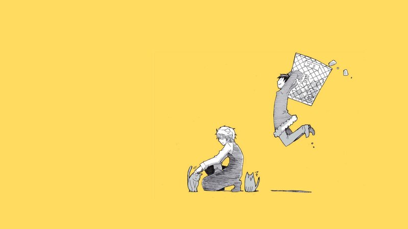 Two Boys with Cats
