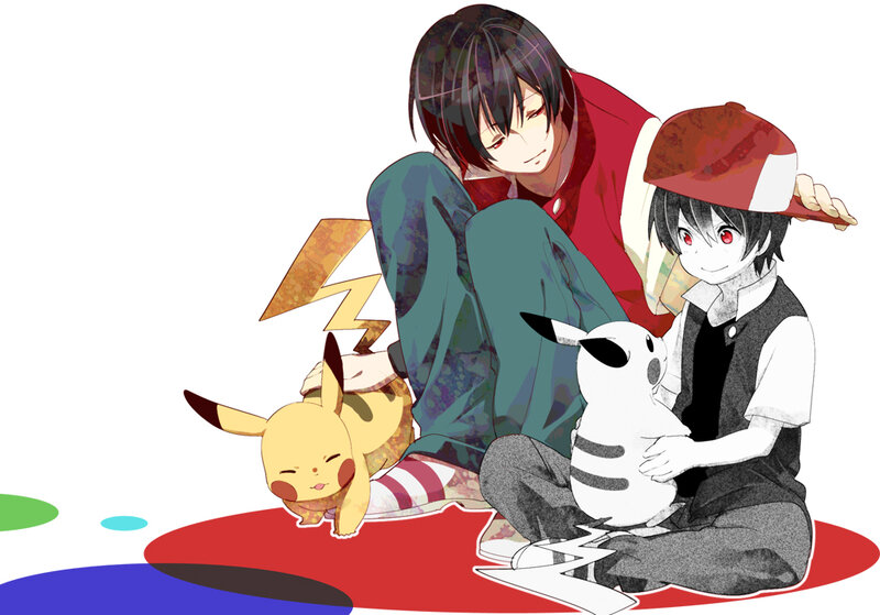 Two Boys with Pikachu
