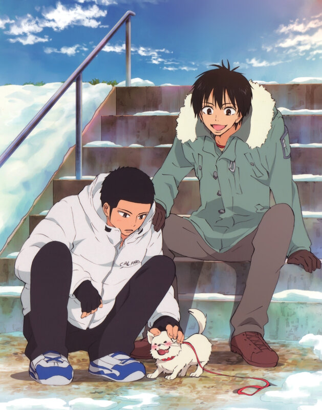 Two Boys with Puppy
