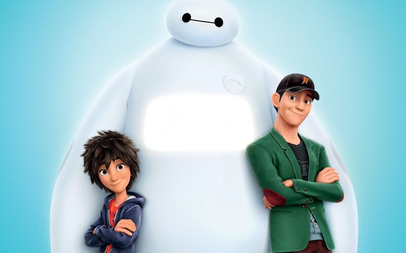 Two Boys with Robot — Blue