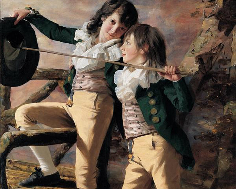 Two Boys with Swords