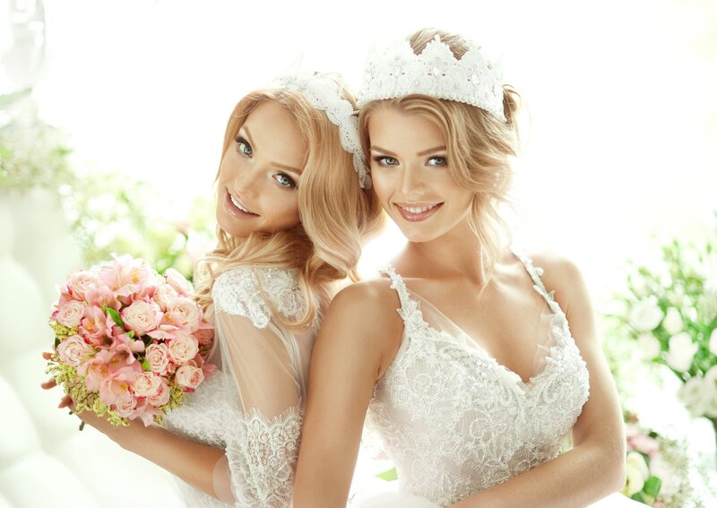 Two Brides in White