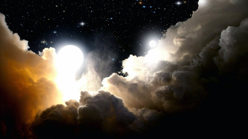 Two Bright Moons in Sky