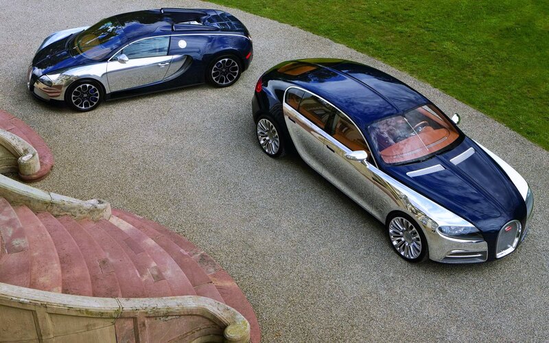 Two Bugatti Cars — Blue, Serene, Afternoon