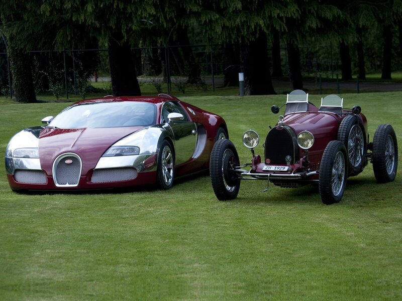 Two Bugatti Cars — Green, Serene, Afternoon