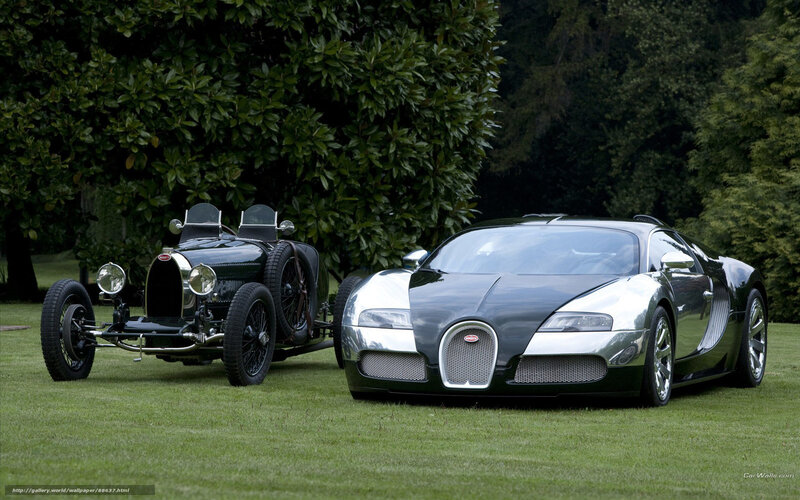 Two Bugatti Cars — Green