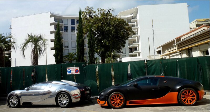 Two Bugatti Veyrons — Black