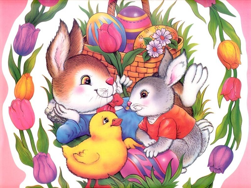 Two Bunnies and a Duckling