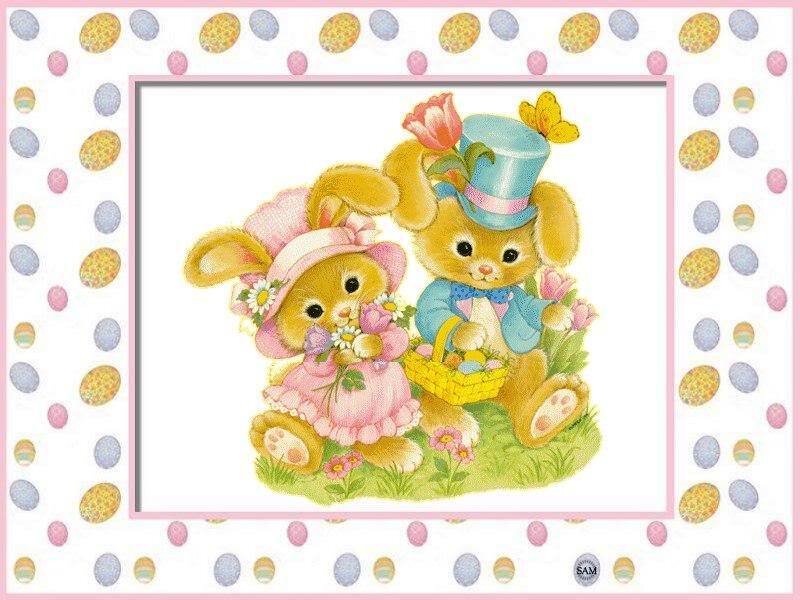 Two Bunnies in Costumes