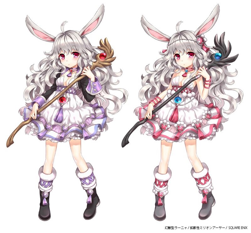 Two bunny girl characters