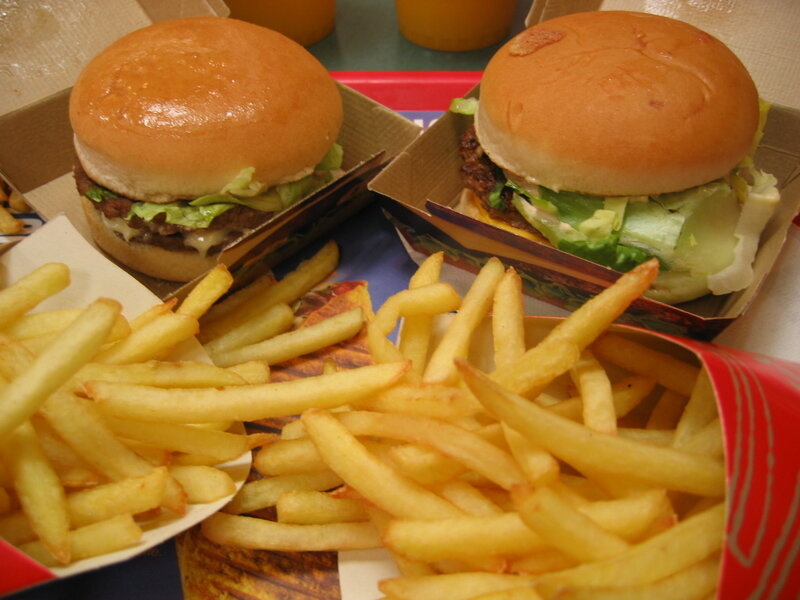 Two Burgers and Fries