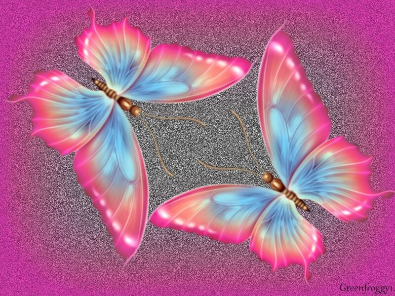 Two Butterflies — Pink
