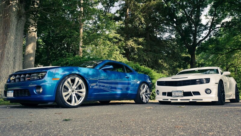 Two Camaro Cars — Blue