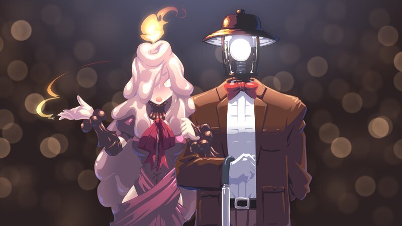 Two Candle-like Figures