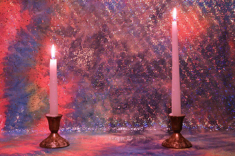Two Candles on Stand