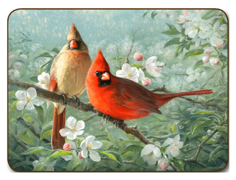 Two Cardinals on Branch — Red, Serene
