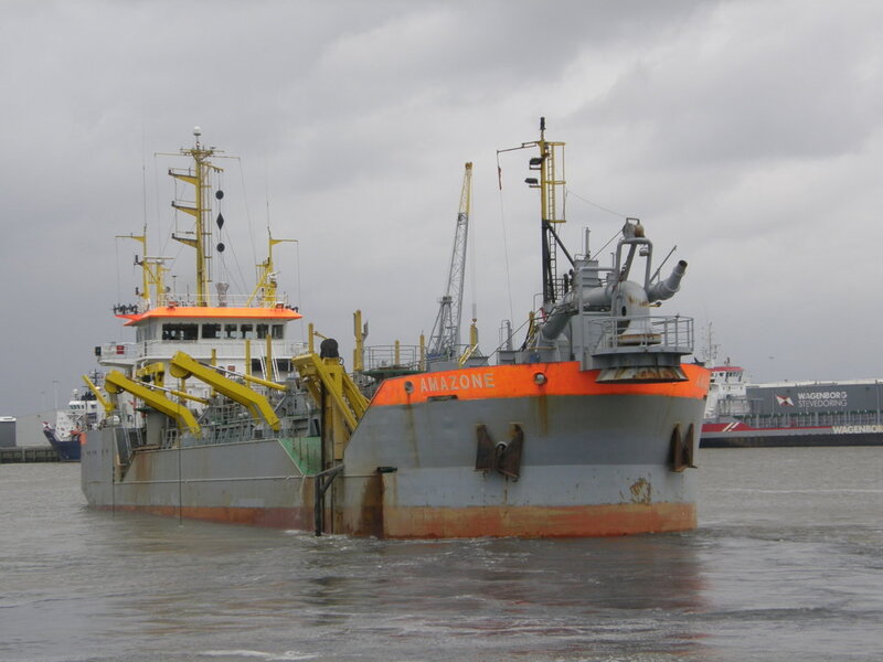 Two Cargo Ships in Water