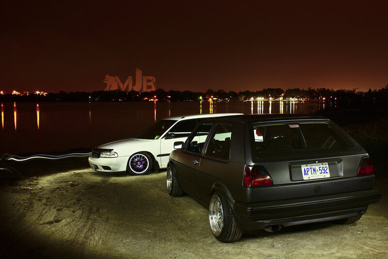 Two Cars at Night — Black