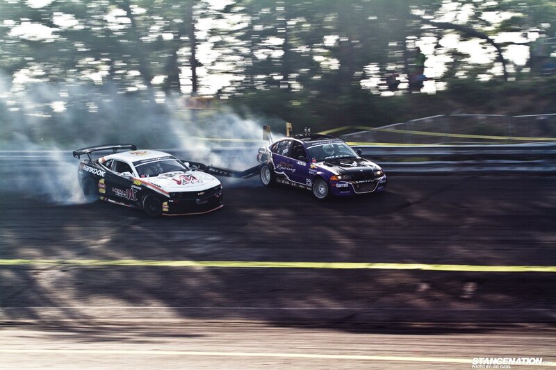 Two Cars Drifting — Black, Dynamic, Afternoon, Photograph, Smoke
