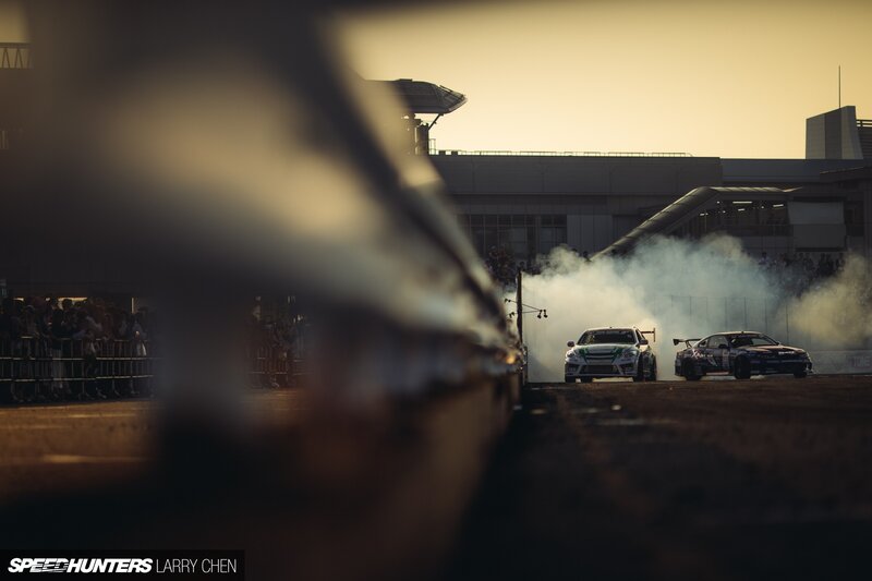 Two Cars Drifting — Brown