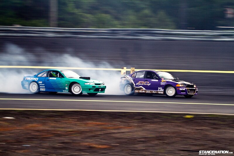 Two Cars Drifting — Purple, Dynamic