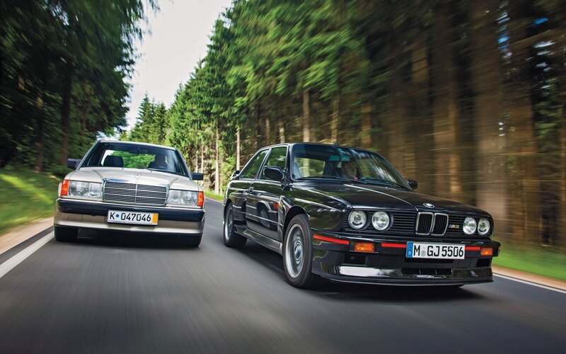 Two Cars on a Road — Black