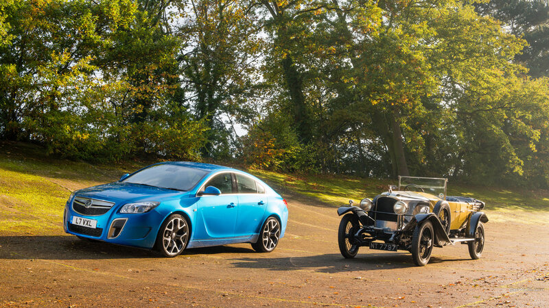 Two Cars on a Road — Blue