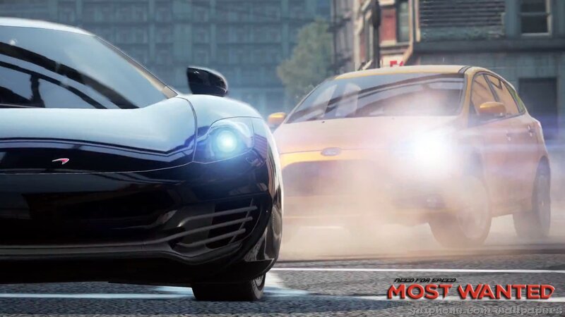 Two Cars Racing — Black