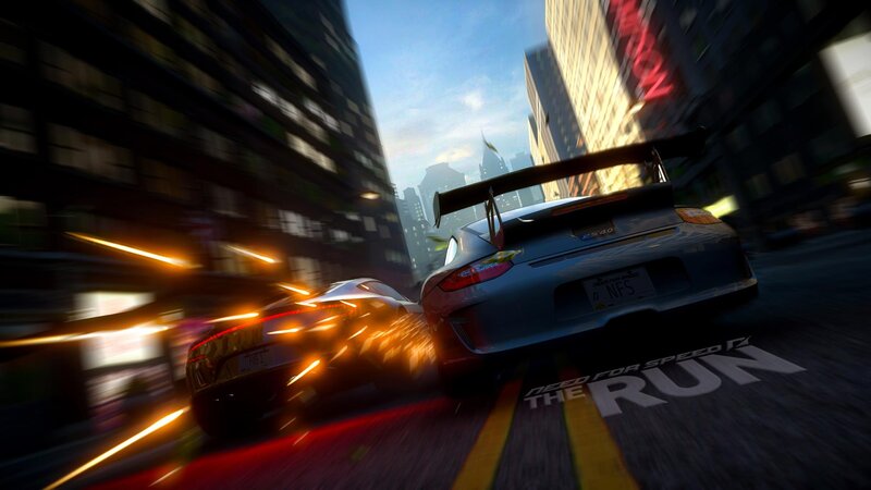 Two Cars Racing — Blue, Dynamic