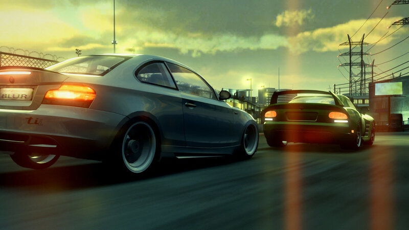 Two Cars Racing — Gray
