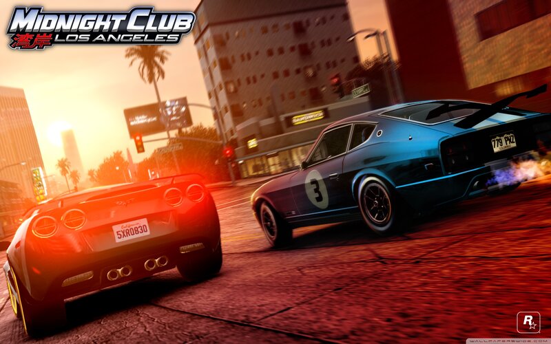 Two Cars Racing — Red