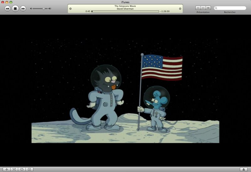 Two Cartoon Astronauts on Moon