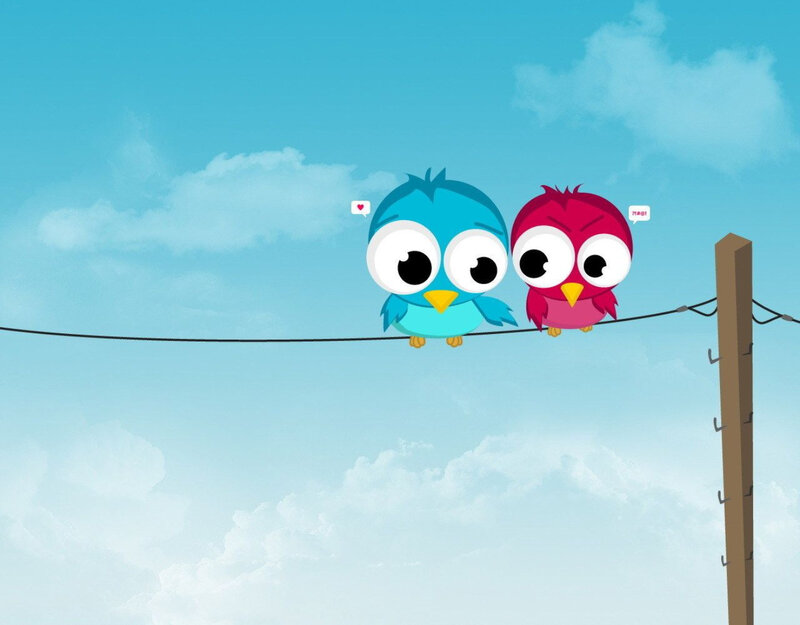 Two Cartoon Birds