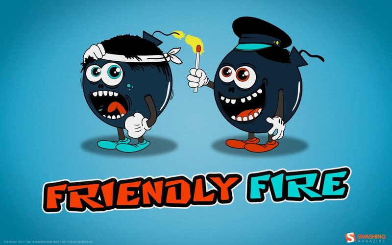 Two Cartoon Bombs