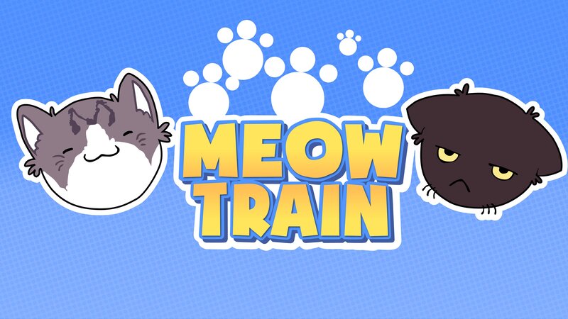 Two Cartoon Cats — Blue, Playful